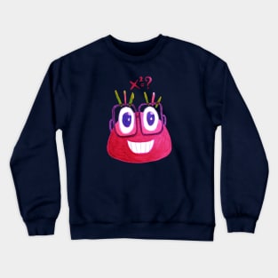 Cute Geek Mathematician Watercolor Candy Crewneck Sweatshirt